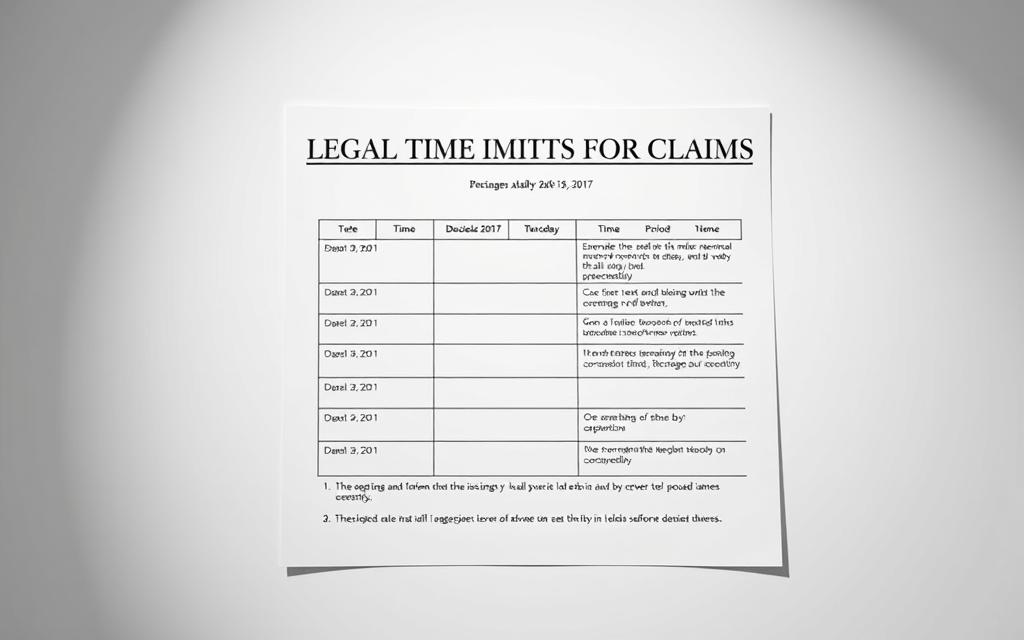 Legal Time Limits For Claims Legal Time Limits For Claims